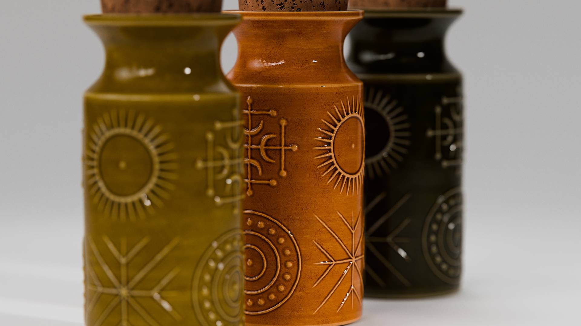 Ceramic Bottles – Product Render Study